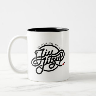 Café Em Dois Tons Coma, durma, role, repita a caneca TwoTone de |