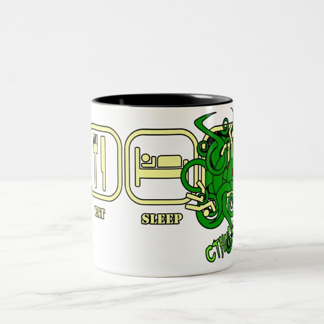 Café Em Dois Tons Coma - sono - a caneca de Cthulhu (Centro)
