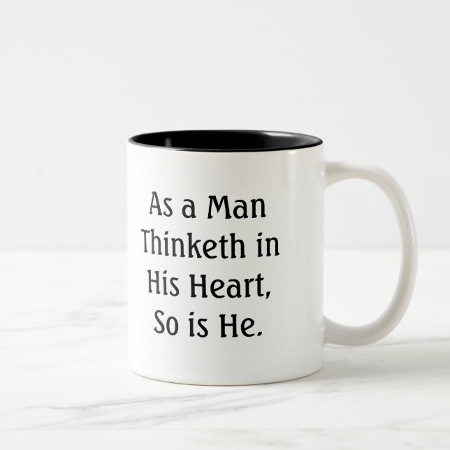 Café Em Dois Tons Como uma caneca de Thinketh do homem (Direita)