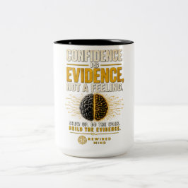 Café Em Dois Tons Confiança É Evidência | Caneca de Duas Cores Rewir