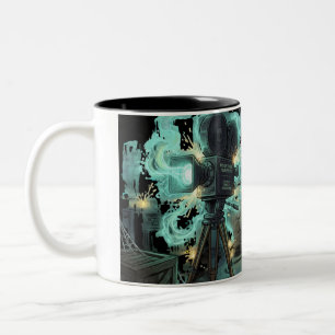 Café Em Dois Tons Conjunto de Caneca de Câmera Fantasmagórica