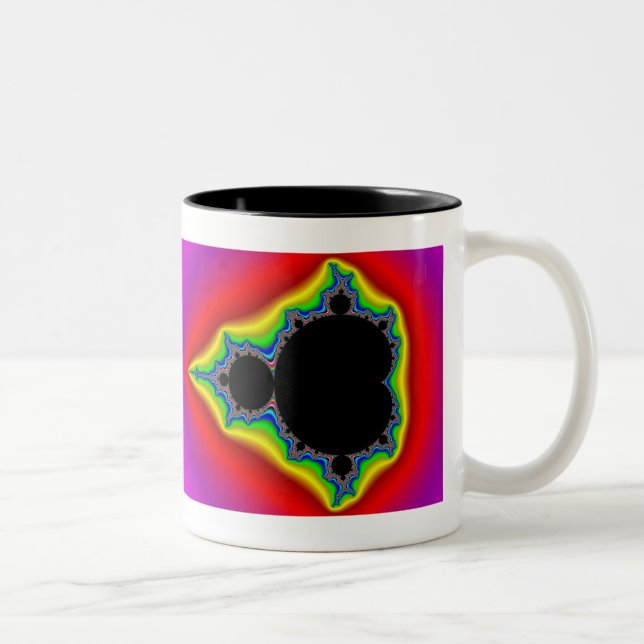 Café Em Dois Tons Conjunto Original De Mandelbrot 04 - Caneca Fracta (Direita)
