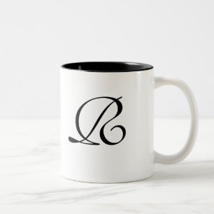 Café Em Dois Tons Conto de fadas na caneca Monogrammed preta