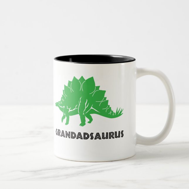 Café Em Dois Tons Copo da caneca do dinossauro do STEGOSAURUS de (Direita)