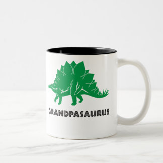 Café Em Dois Tons Copo da caneca do vovô de Dino do Stegosaurus de
