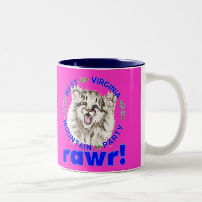 Café Em Dois Tons Da "espírito de partido Cub montanha -- Caneca de (Direita)