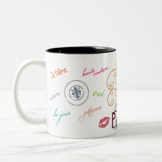 Café Em Dois Tons De "cidade Paris caneca do amor"