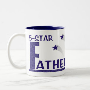 Café Em Dois Tons de cinco estrelas Pai--law© na caneca
