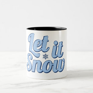 Café Em Dois Tons "Deixe-a nevar caneca de inverno - presente de Nat