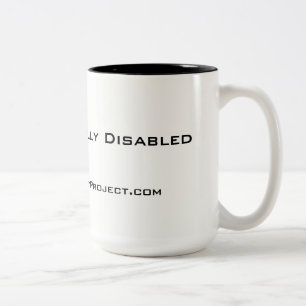 Café Em Dois Tons "Desabilitou Unapologetically" a caneca de 15