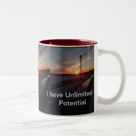 Café Em Dois Tons Design de caneca de viagem colorido Inspiron Sunse