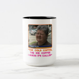 Café Em Dois Tons Design de Fausto original numa caneca BIG.