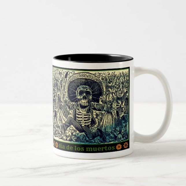 Café Em Dois Tons Diâmetro De Los Muertos Caneca (Direita)