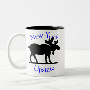 Café Em Dois Tons Do norte do estado caneca dos alces de New York