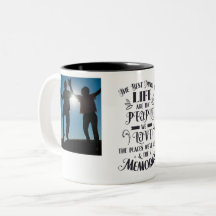 Duas fotos personalizadas caneca de fotos com as m