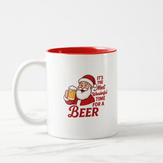 Café Em Dois Tons É a época mais maravilhosa para uma caneca de cerv (Esquerda)
