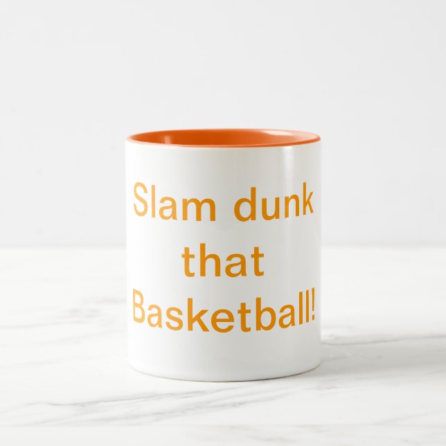 Café Em Dois Tons Enterrada certeira na cesta Caneca de Humor de Bas (Centro)