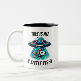 Café Em Dois Tons Esta é uma caneca de nave espacial OVNI suspeita
