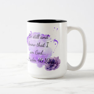 Café Em Dois Tons Esteja quieto e conheça uma caneca de água púrp