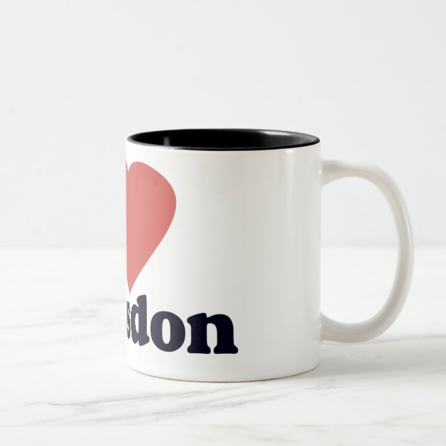 Café Em Dois Tons Eu amo a caneca 2 de Earlsdon (Direita)