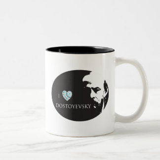 Café Em Dois Tons Eu amo a caneca de Dostoyevsky