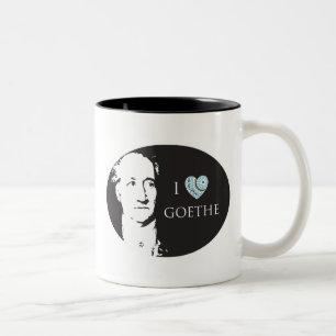 Café Em Dois Tons Eu amo a caneca de Goethe