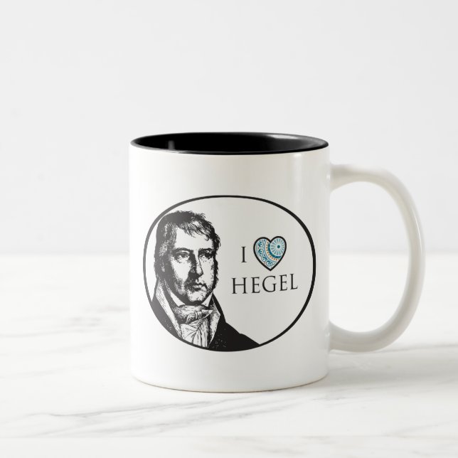 Café Em Dois Tons Eu amo a caneca de Hegel (Direita)