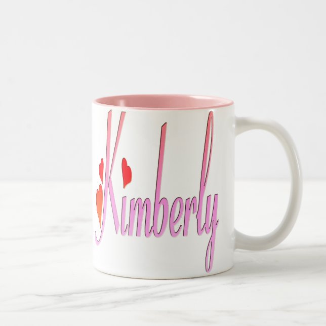Café Em Dois Tons Eu amo a caneca de Kimberly (Direita)