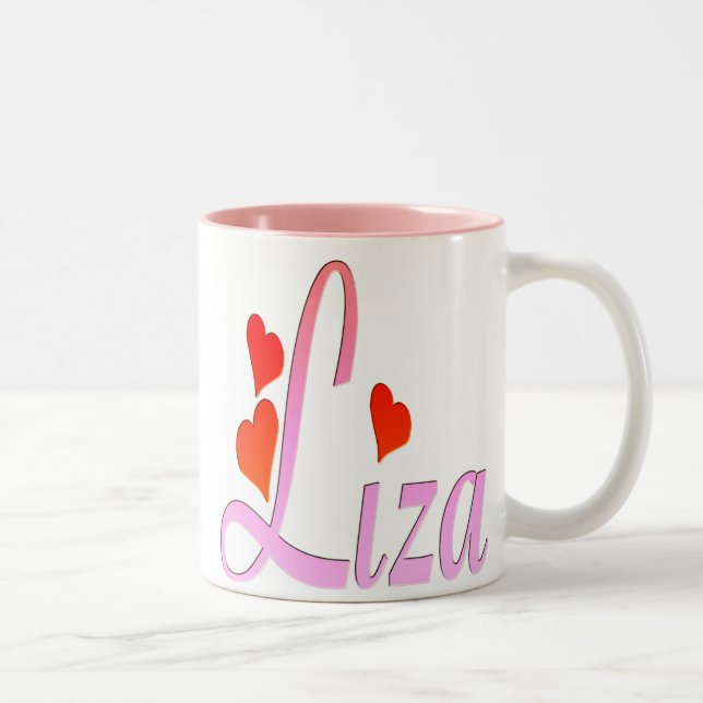 Café Em Dois Tons Eu amo a caneca de Liza (Direita)