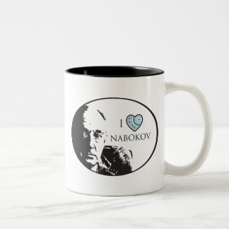 Café Em Dois Tons Eu amo a caneca de Nabokov