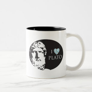 Café Em Dois Tons Eu amo a caneca de Plato