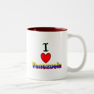Café Em Dois Tons Eu amo a caneca de Venezuela