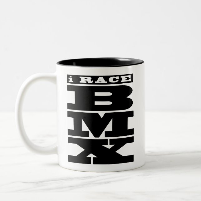 Café Em Dois Tons eu COMPITO a caneca de BMX 4 (Esquerda)