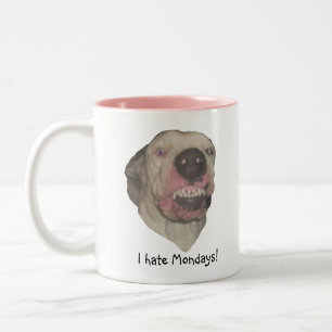 Café Em Dois Tons Eu deio a caneca de segundas-feiras