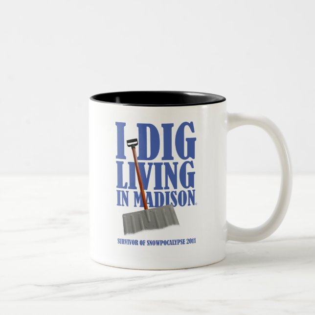 Café Em Dois Tons EU ESCAVO A VIDA na caneca do blizzard de ISON (Direita)