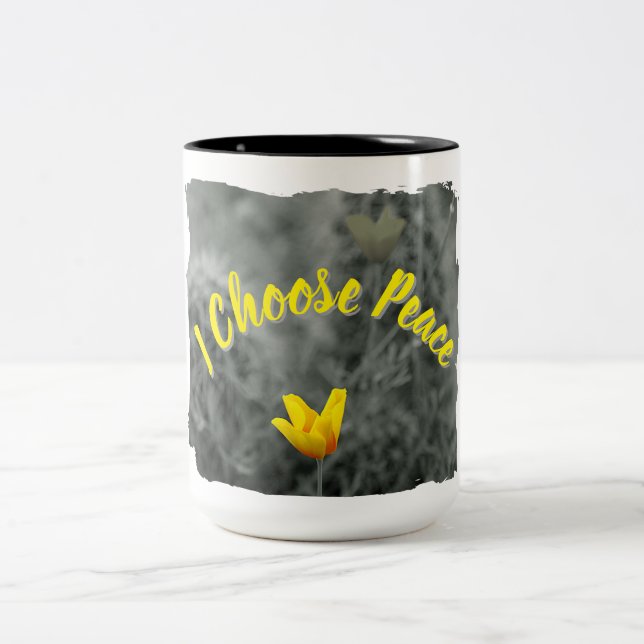 Café Em Dois Tons Eu Escolho Caneca de Peça (Centro)