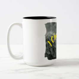 Café Em Dois Tons Eu Escolho Caneca de Peça