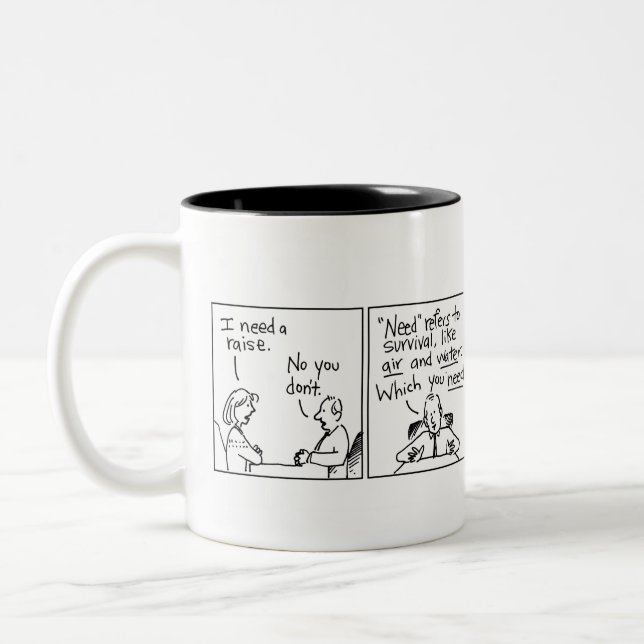 Café Em Dois Tons "Eu preciso caneca dos desenhos animados de um (Esquerda)