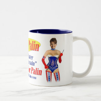 Café Em Dois Tons Eu puxei para Palin - mestre de minha caneca do