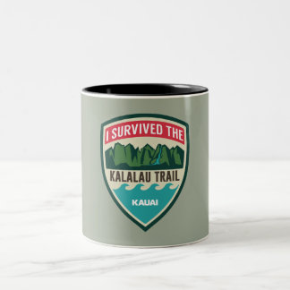 Café Em Dois Tons "Eu sobrevivi caneca à fuga de Kalalau"