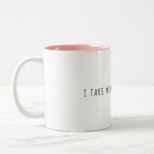 Café Em Dois Tons Eu tomo meus com caneca de braille