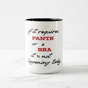 Café Em Dois Tons exige calças ou um design engraçado da caneca de