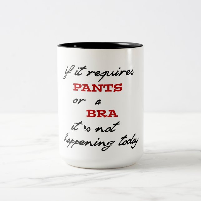 Café Em Dois Tons exige calças ou um design engraçado da caneca de (Centro)