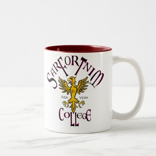 Café Em Dois Tons Faculdade 3 de Sarfortnim, caneca preta (Direita)