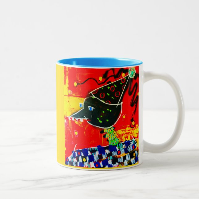 Café Em Dois Tons FESTA CROW numa caneca de café. (Direita)