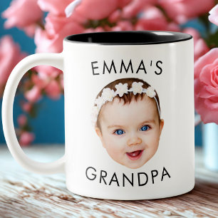 Café Em Dois Tons Foto personalizada com cara de caneca Vovô mãe Ani