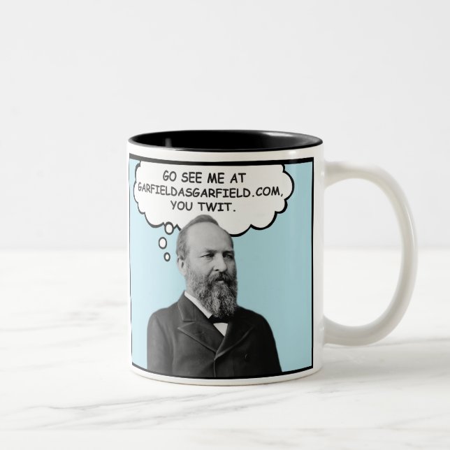 Café Em Dois Tons Garfield como a caneca da tira de Garfield (Direita)