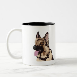 Café Em Dois Tons German shepherd - caneca do PAI do ANIMAL DE