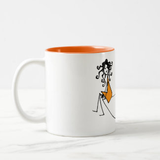 Café Em Dois Tons Gole de Faísca: Laranja - Loreen Ama Caneca