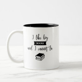 Café Em Dois Tons Gosto de livros grandes, caneca